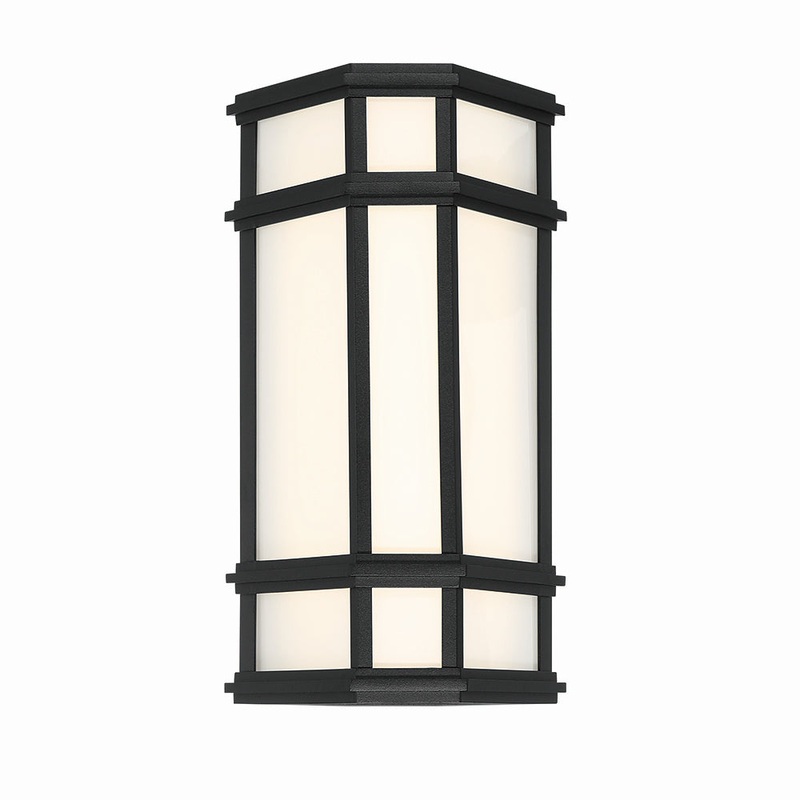 Monte LED Outdoor Wall Sconce in Satin Black