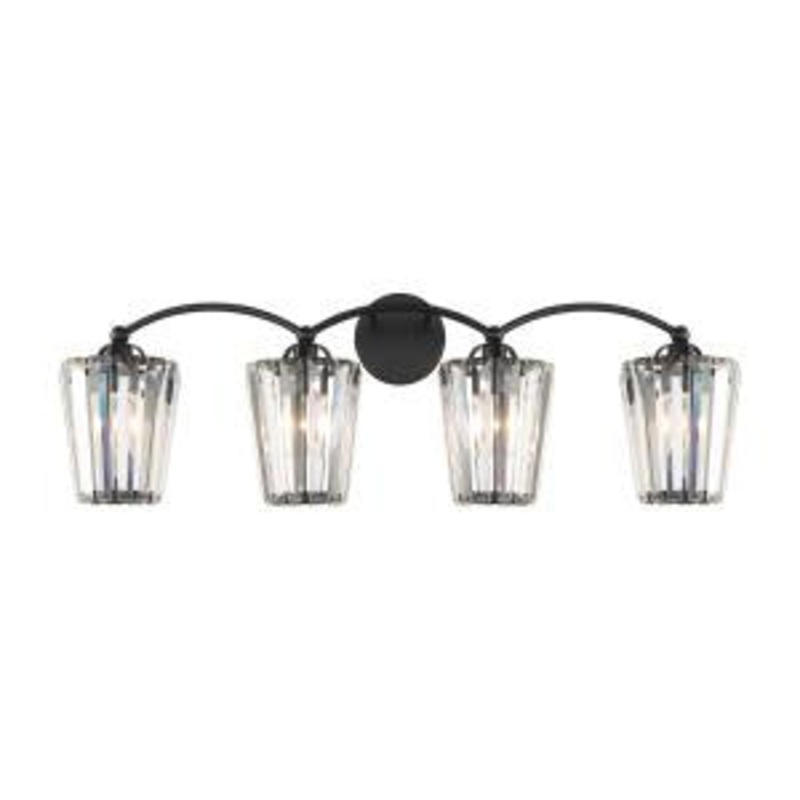 Natalia Four Light Bathbar in Black