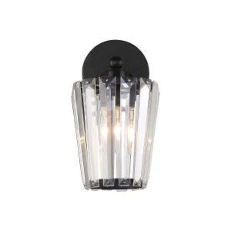 Natalia One Light Wall Sconce in Black