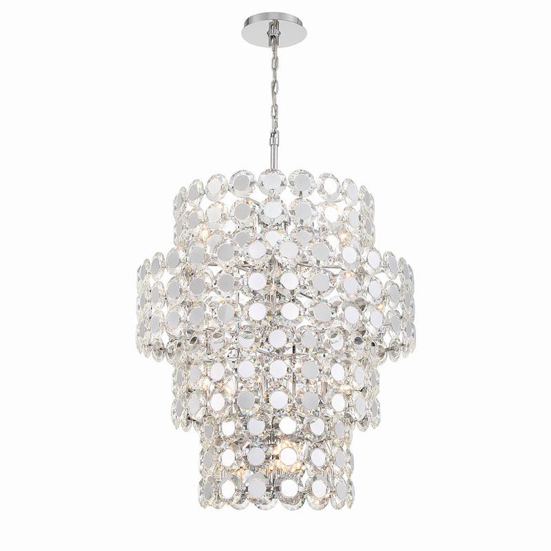 Perrene 24 Light Chandelier in Chrome