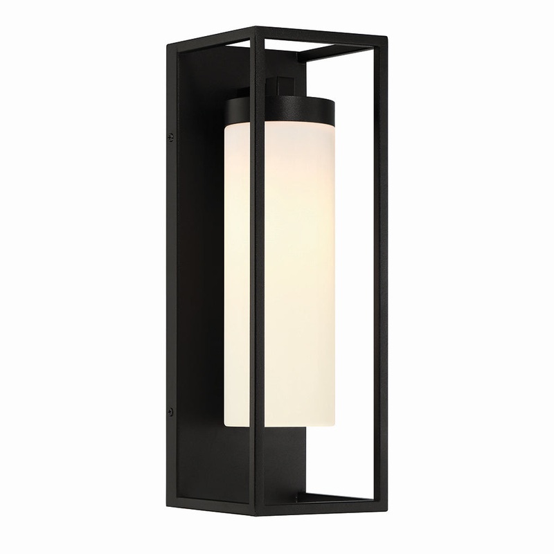 Ren One Light Outdoor Wall Sconce in Satin Black