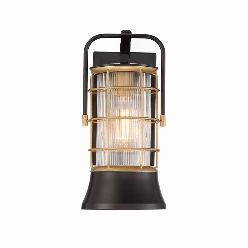 Rivamar One Light Lantern in Oil Rubbed Bronze / Gold