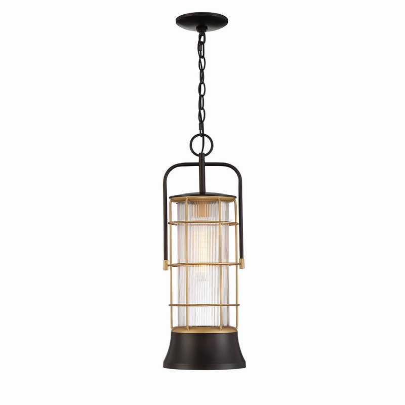 Rivamar One Light Pendant in Oil Rubbed Bronze / Gold
