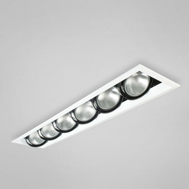 TeA Six Light Multiple Recessed in Black