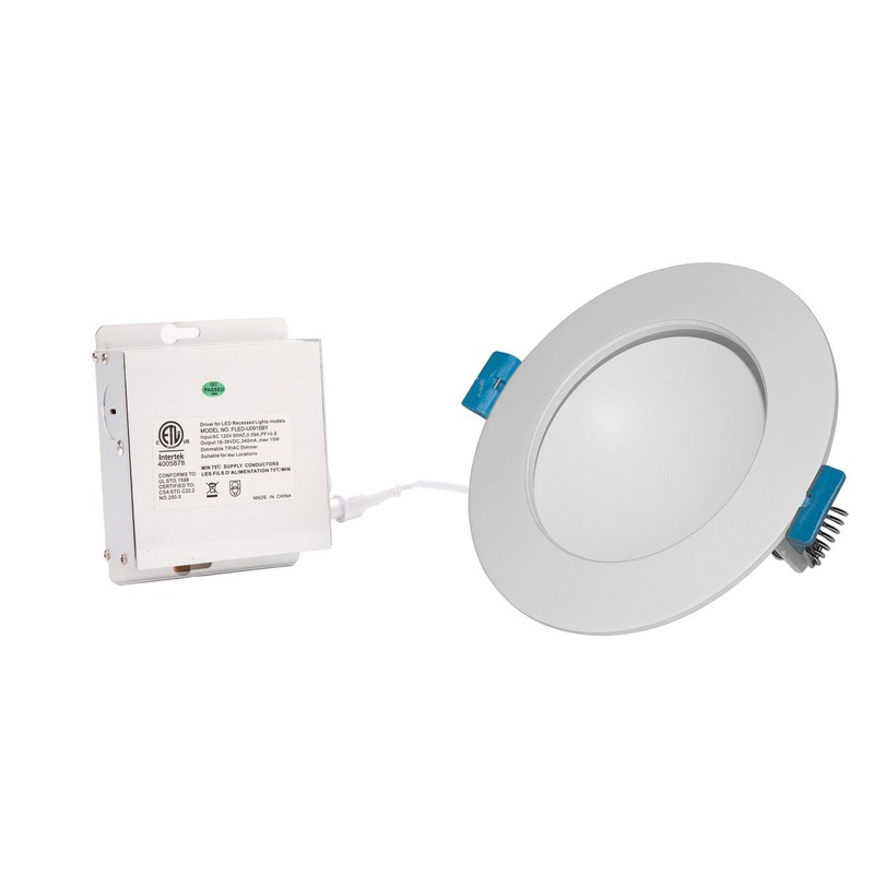 4`` Round LED Dome Light in Matte White