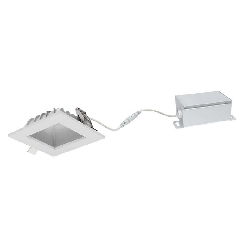 4`` Square LED Dome Light in Matte White
