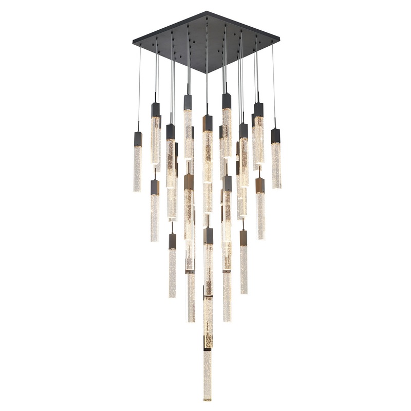 41 Light Chandelier in Metal & Crystal