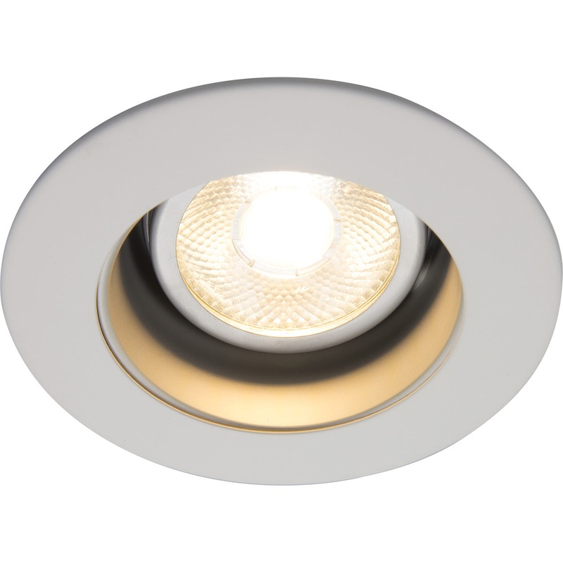 Adjustable Trim in Matte White w/ Anodized Aluminum