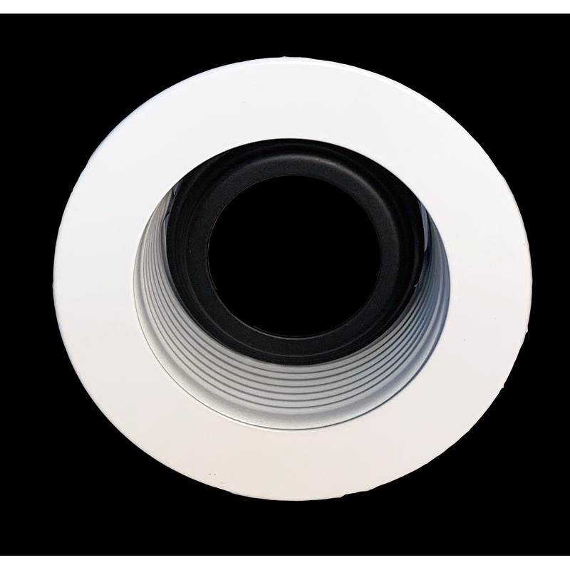 Baffle Trim in Matte White w/ Black
