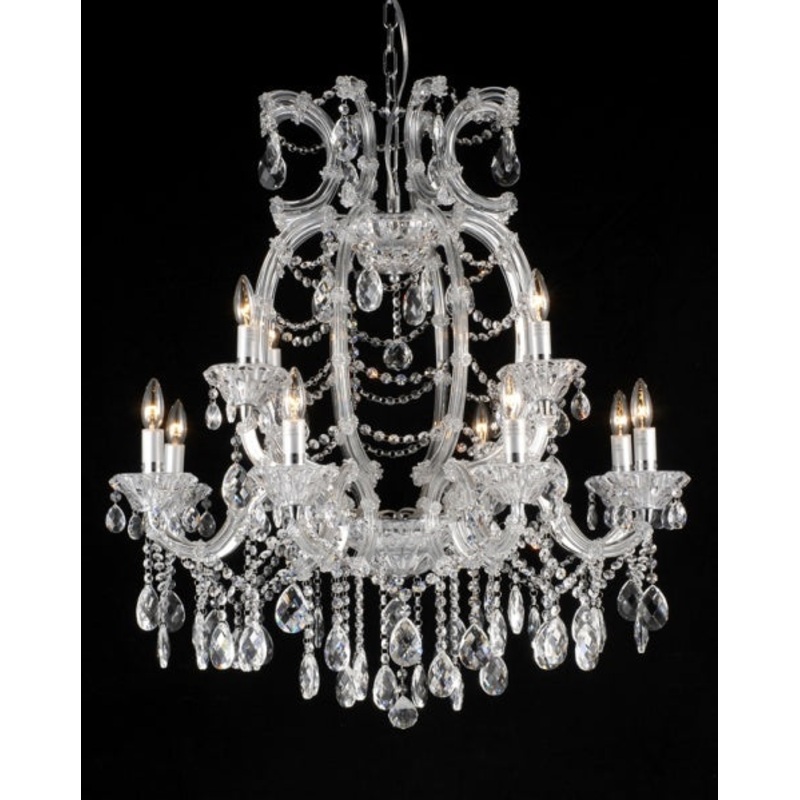 Chandelier 12 Light Ceiling Fixture in Chrome