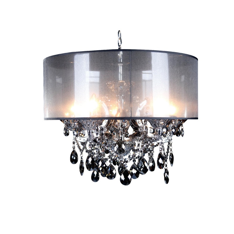 Chandelier Five Light Chandelier in Smoke