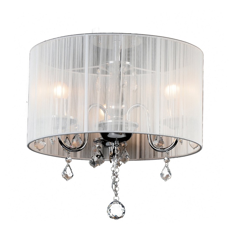 Chandelier Three Light Chandelier in Chrome