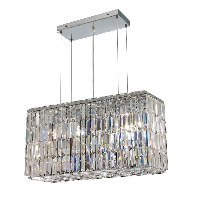 Eight Light Chandelier in Chrome by Elegant Lighting from the Maxime collection.