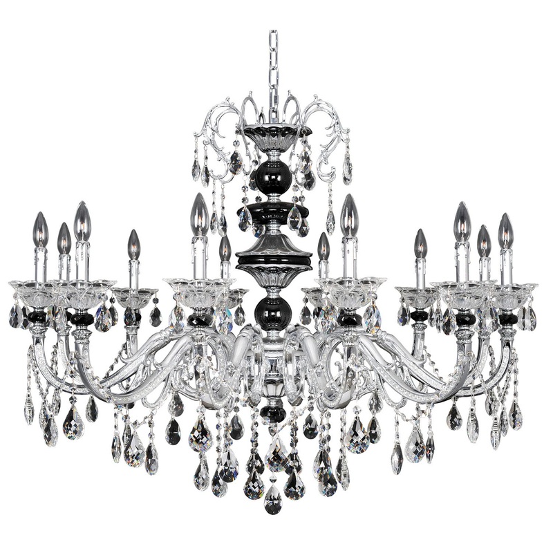Faure 12 Light Chandelier in Chrome