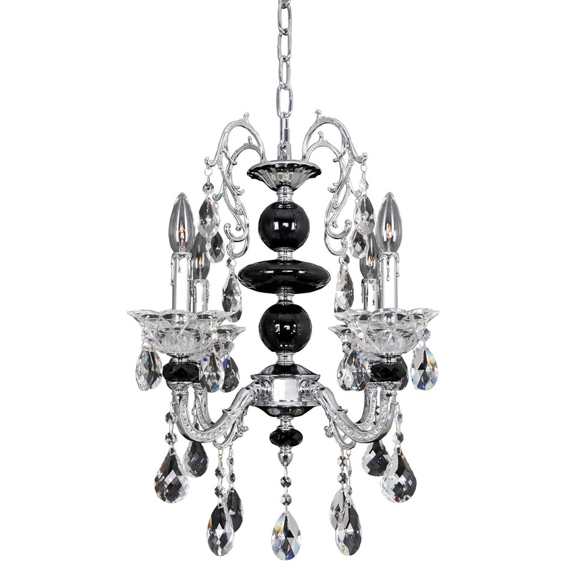 Faure Four Light Chandelier in Chrome