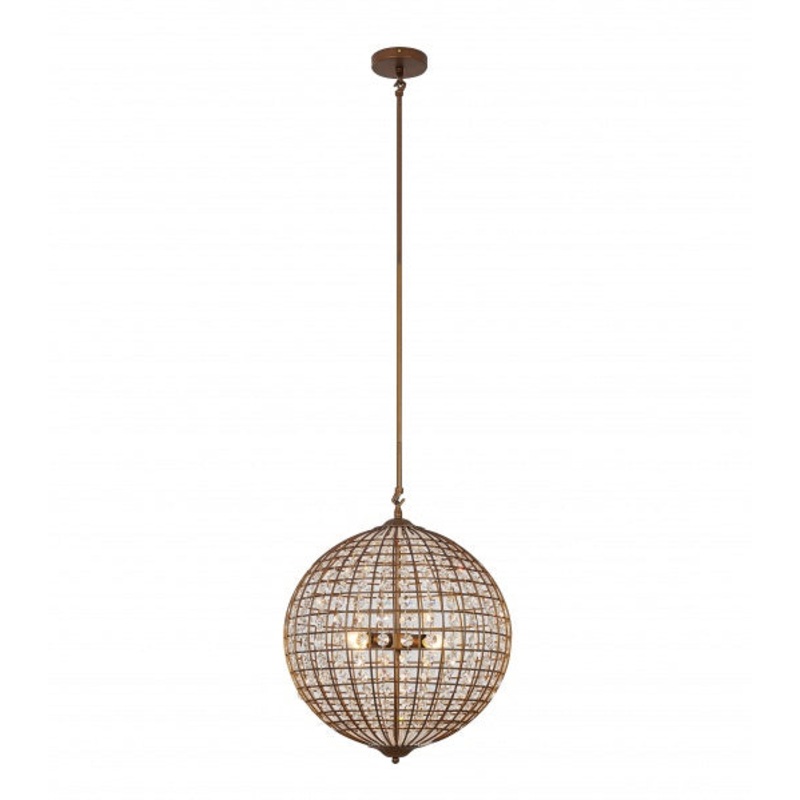 Four Light Chandelier in Bronze