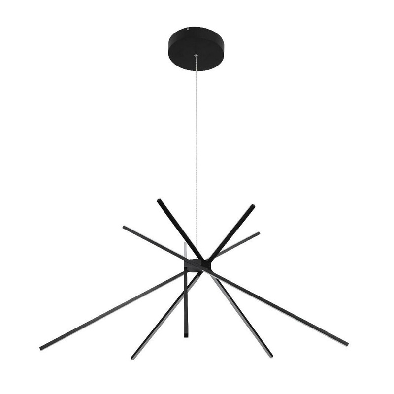 LED Chandelier in Matte Black