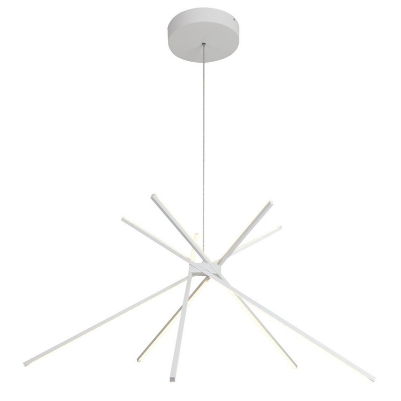 LED Chandelier in Matte White