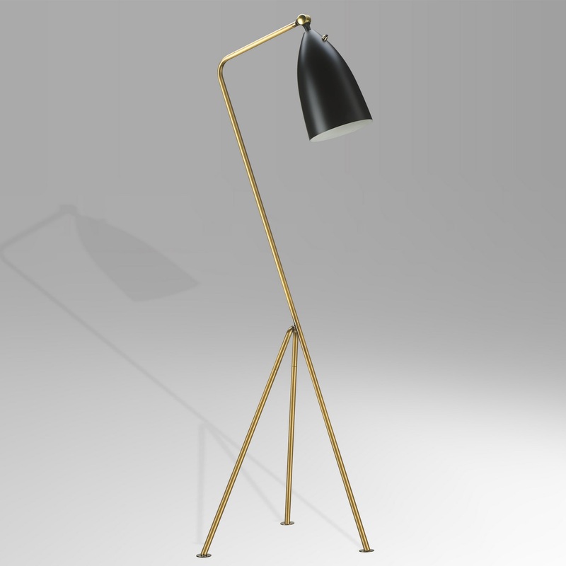 One Light Floor Lamp in Black