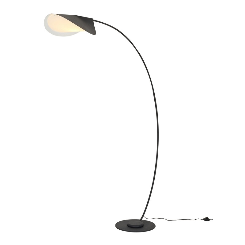 One Light Floor Lamp in Matte Black