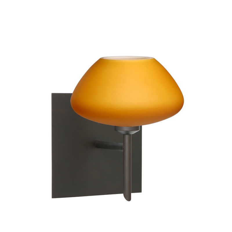 Peri One Light Wall Sconce in Bronze
