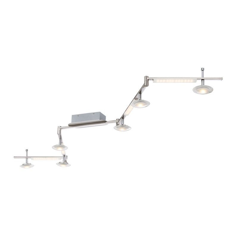 Santiago LED Ceiling Mount in Satin Nickel
