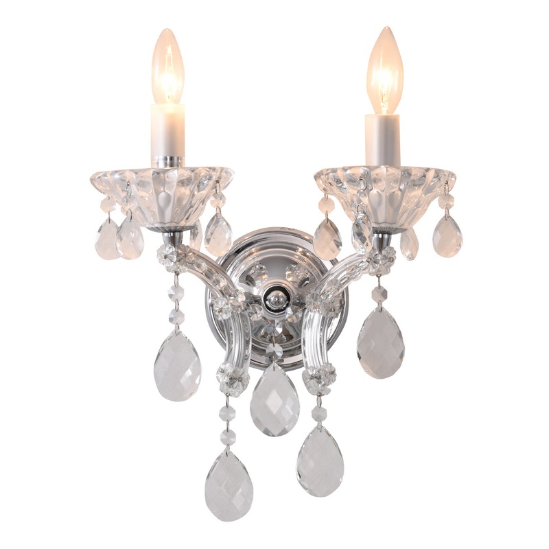 Sconce Two Light Wall Sconce in Chrome