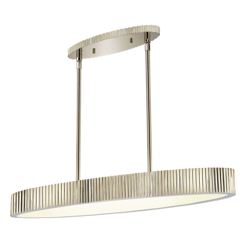 Six Light Pendant in Polished Nickel from the Paramount collection.