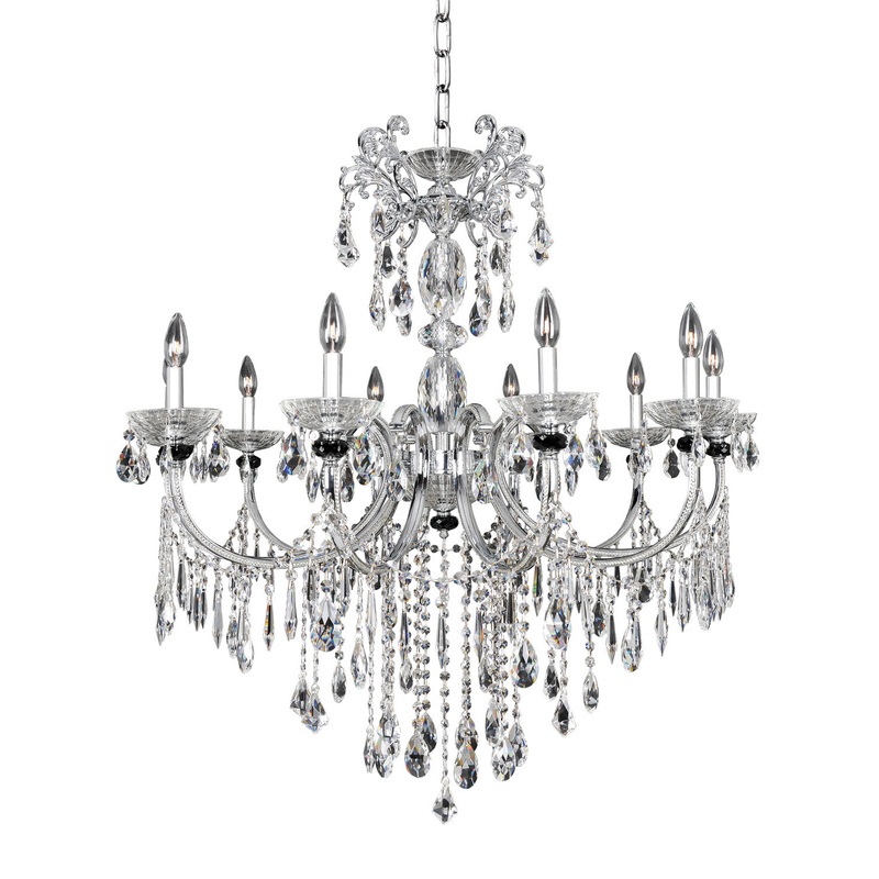 Steffani Ten Light Chandelier in Chrome