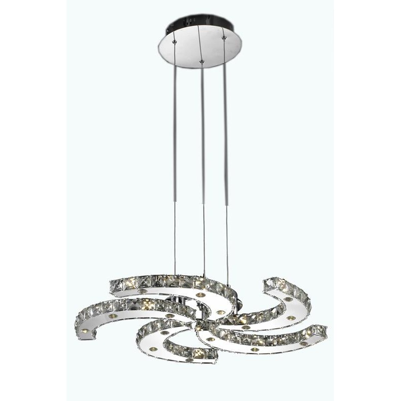 Twenty Five Light Hanging Fixture in Chrome by Elegant Lighting from the Atom collection.