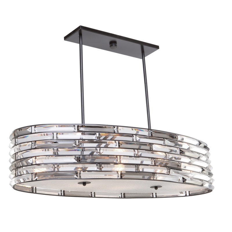 Vero Six Light Island Pendant in Black