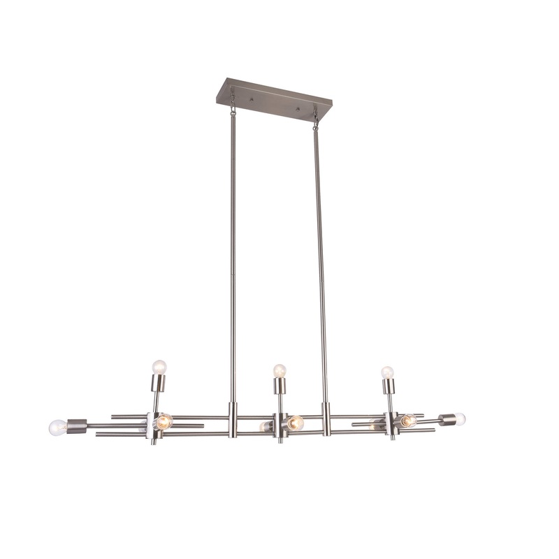11 Light Chandelier in Shiny Nickel