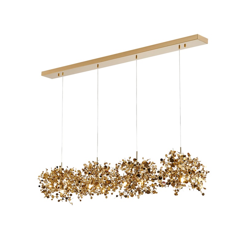 12 Light Island Pendant in Gold