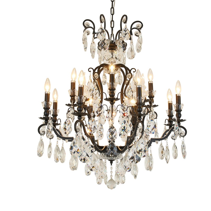 13 Light Chandelier in Black