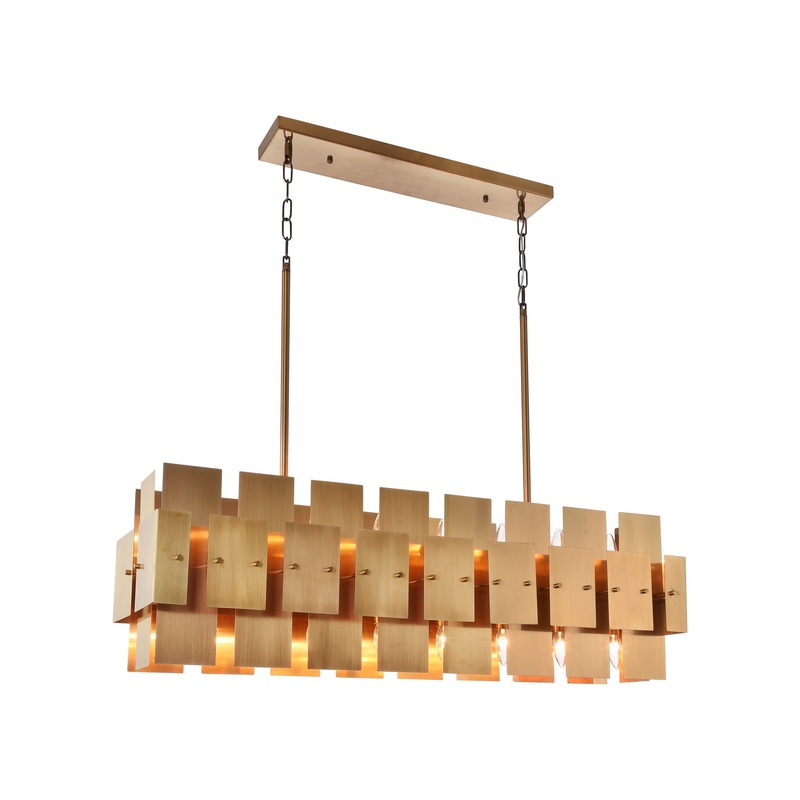16 Light Chandelier in Brass