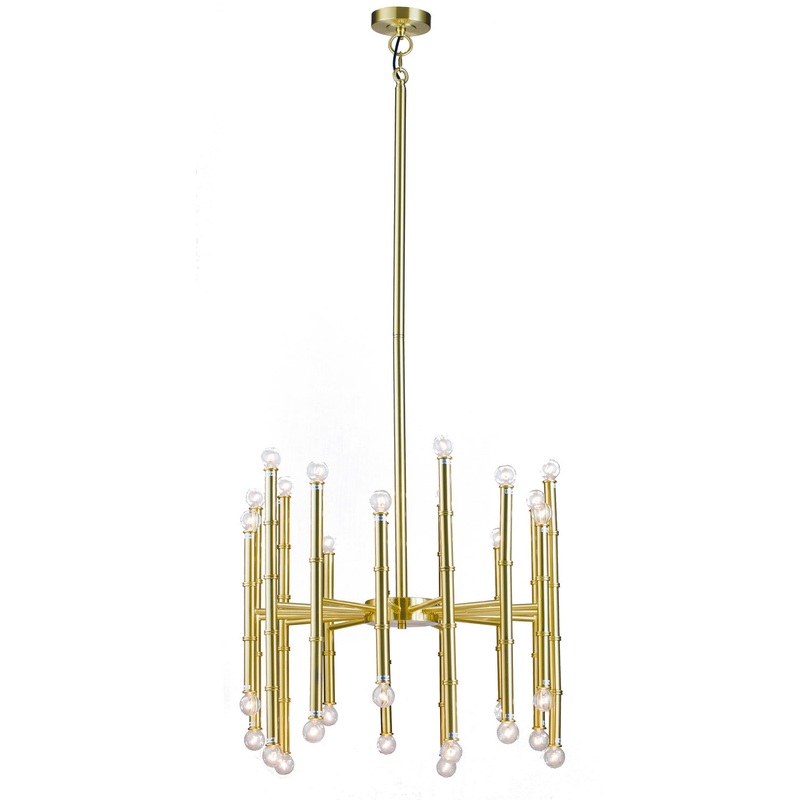 30 Light Ceiling Fixture in Brass