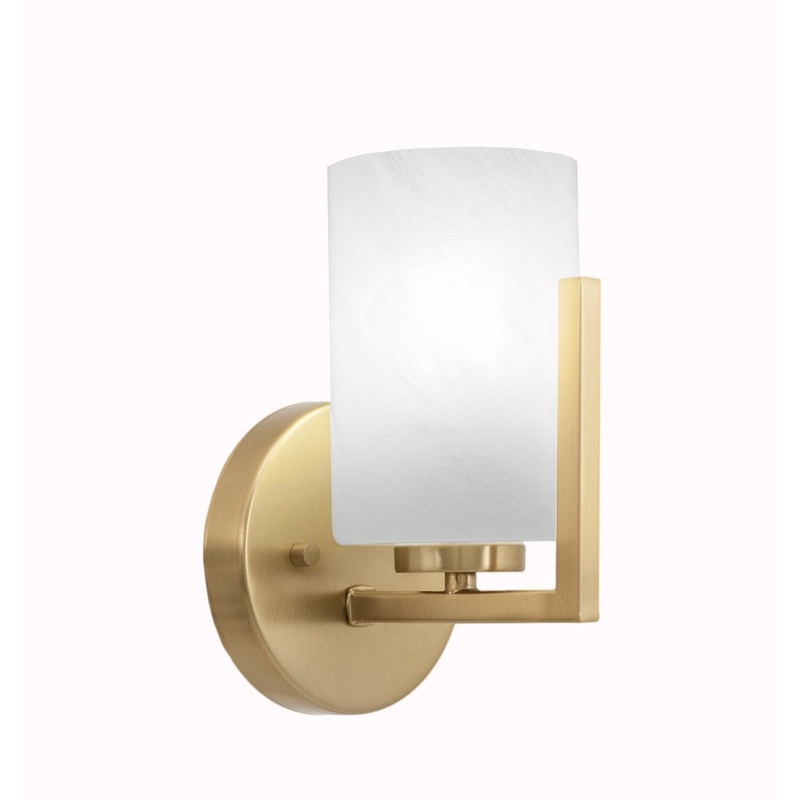 Atlas One Light Wall Sconce in New Age Brass