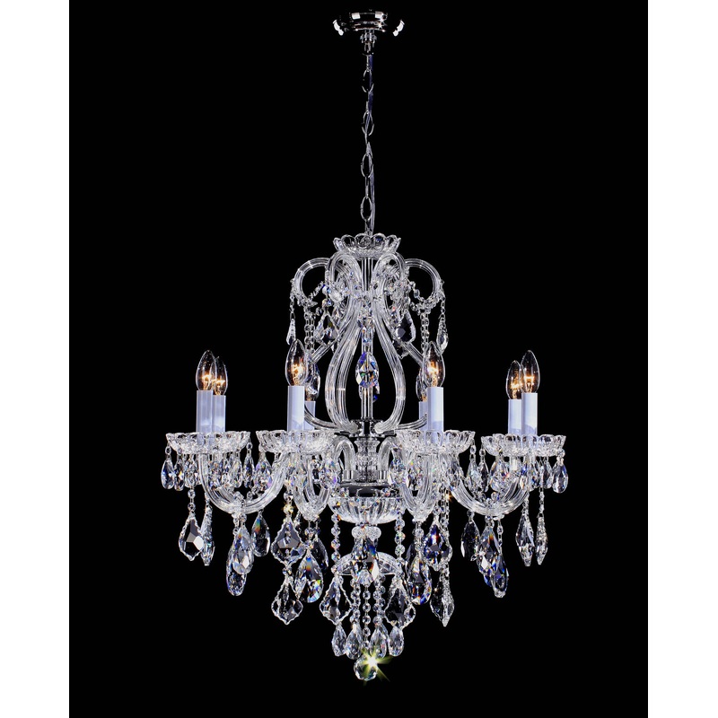 Chandelier Eight Light Chandelier in Chrome