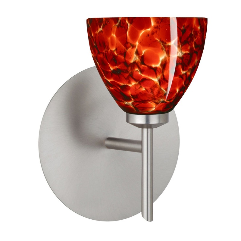 Divi One Light Wall Sconce in Satin Nickel