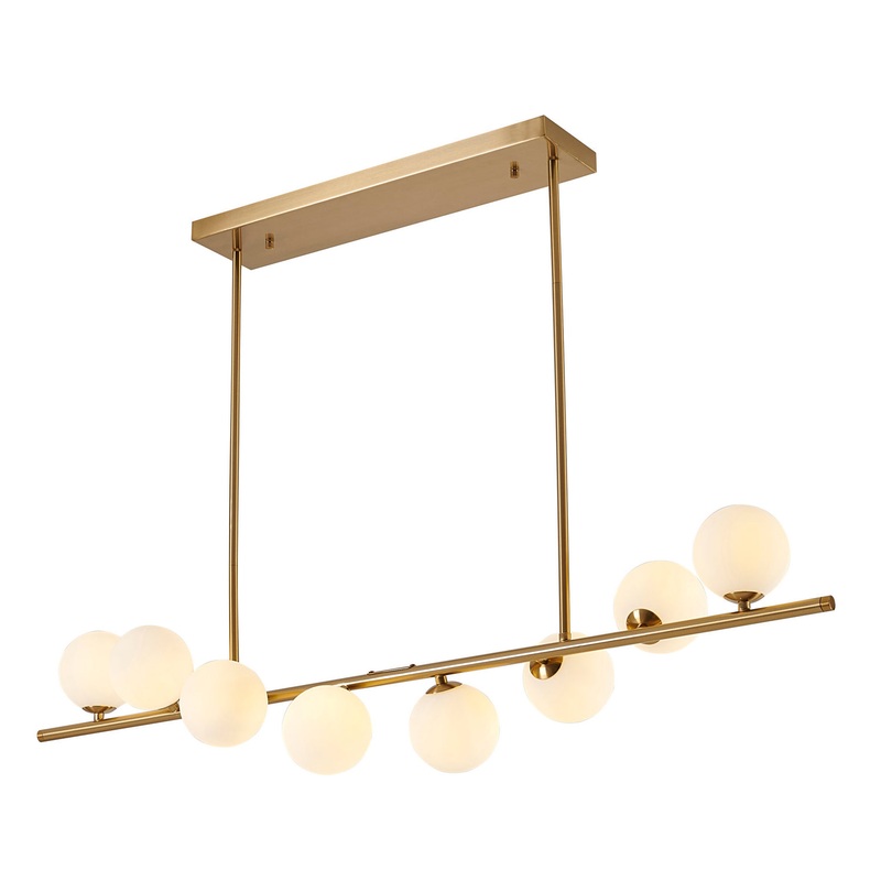 Eight Light Chandelier in Copper