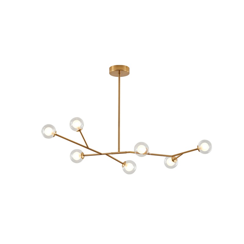Five Light Chandelier in Brass