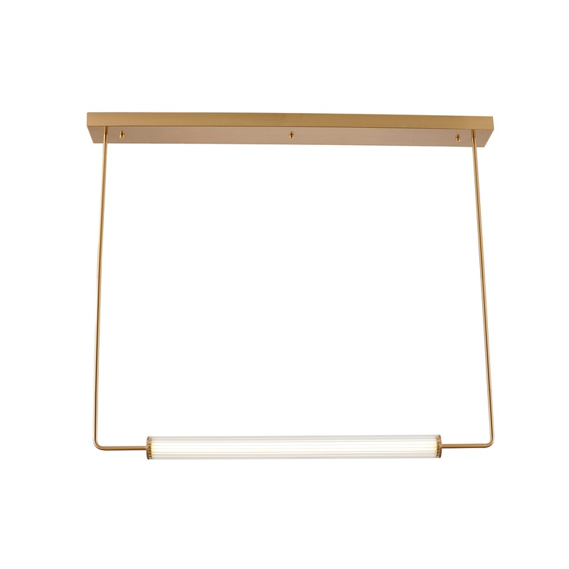 LED Chandelier in Brass