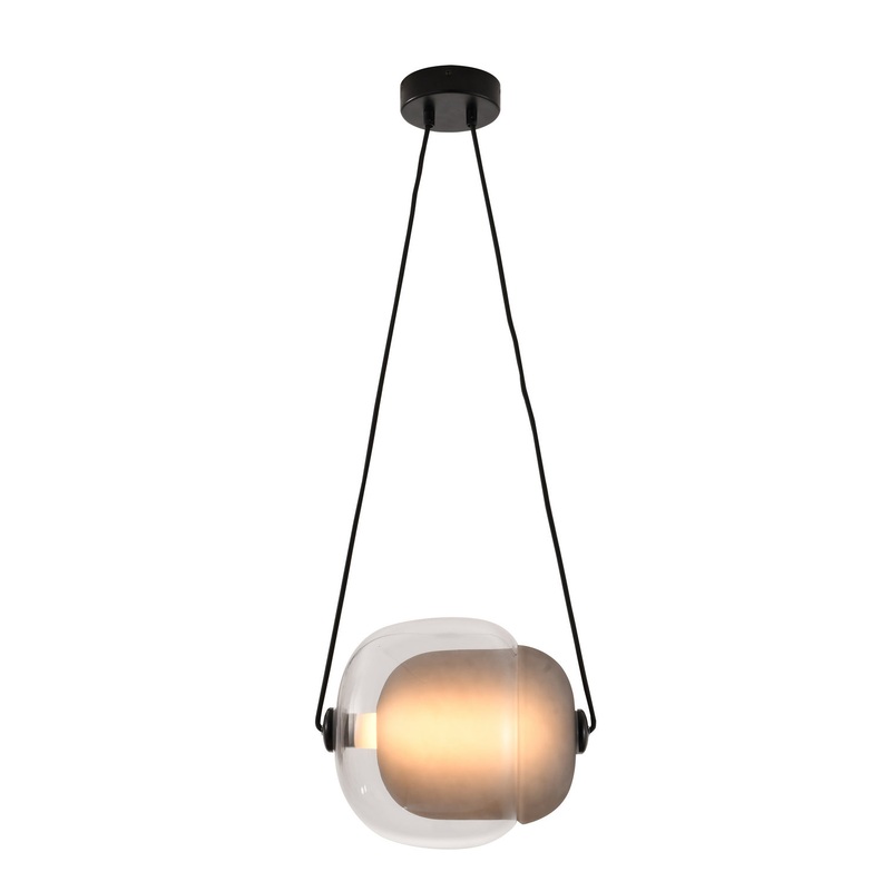 LED Pendant in Smoke & Clear & Black