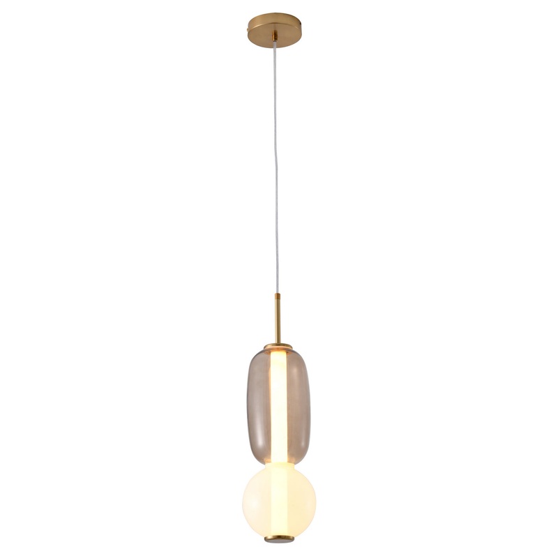 LED Pendant in White & Grey