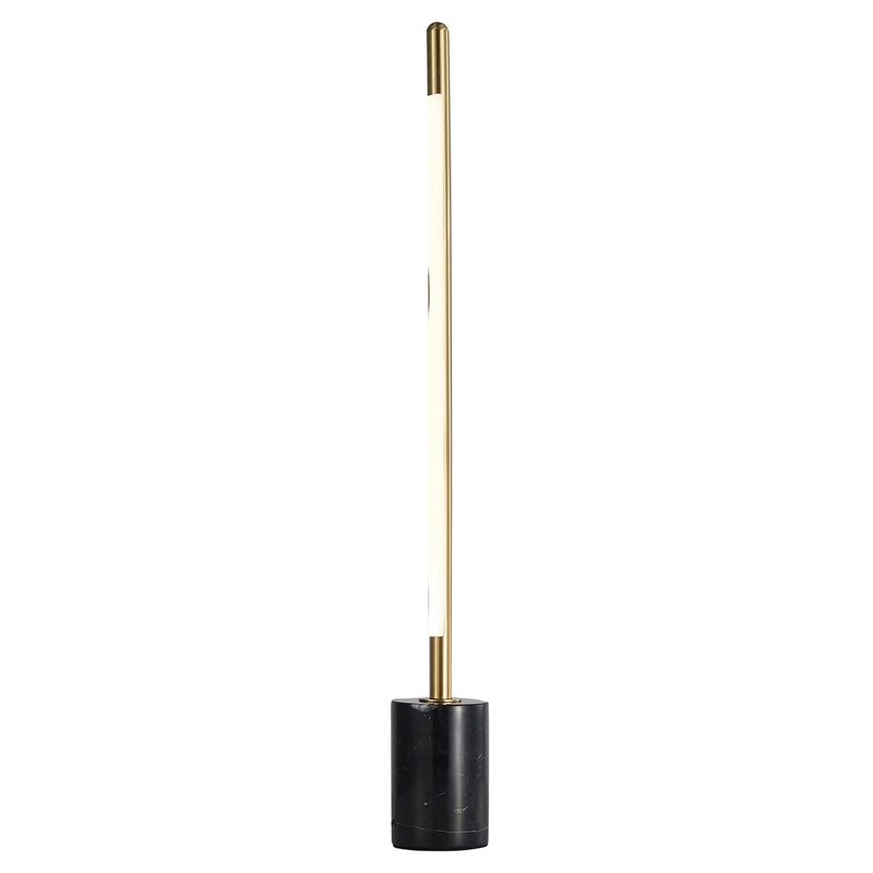 LED Table Lamp in Stainless Steel & Marble