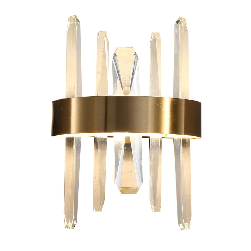 LED Wall Sconce in Stainless Steel & Crystal