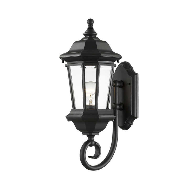 Melbourne One Light Outdoor Wall Sconce in Black