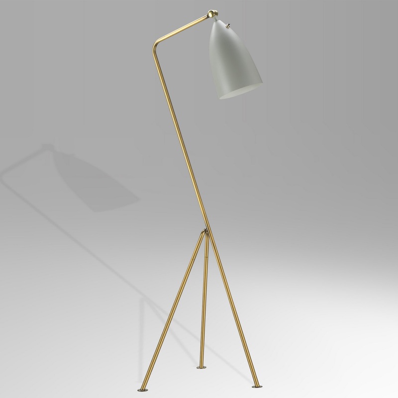 One Light Floor Lamp in Grey