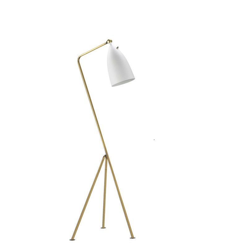 One Light Floor Lamp in White