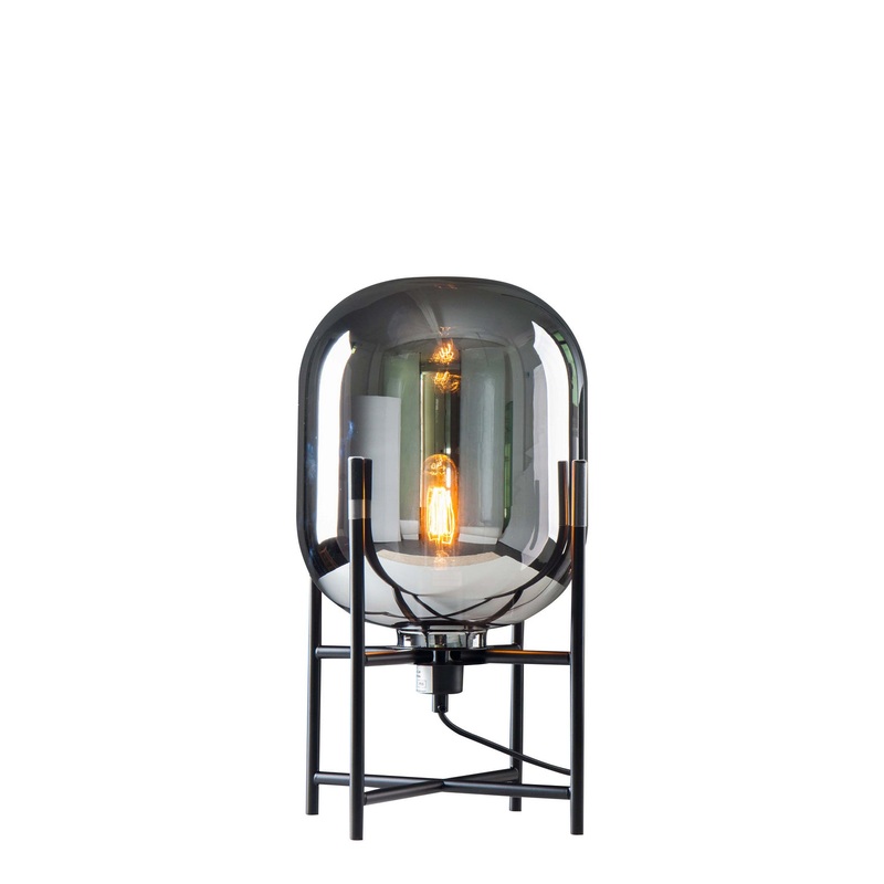 One Light Table Lamp in Matte Black